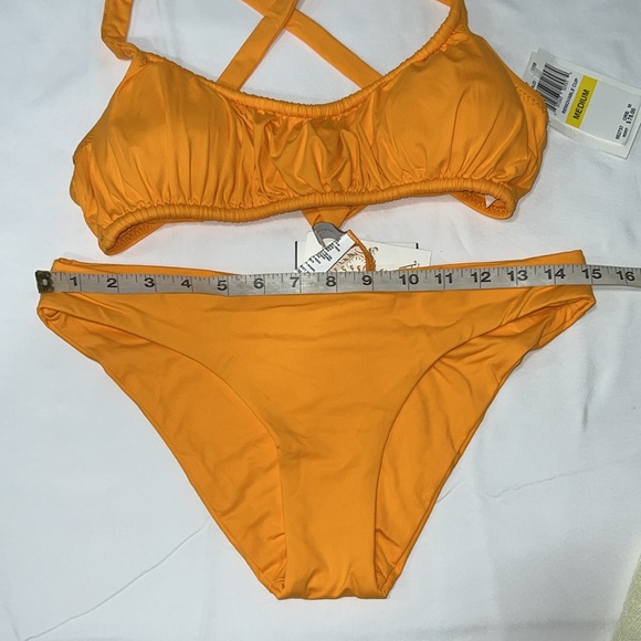 BECCA Santorini Ophelia Shirred Scoop Bralette & Adela Hipster Bottom, M - Picture 6 of 9